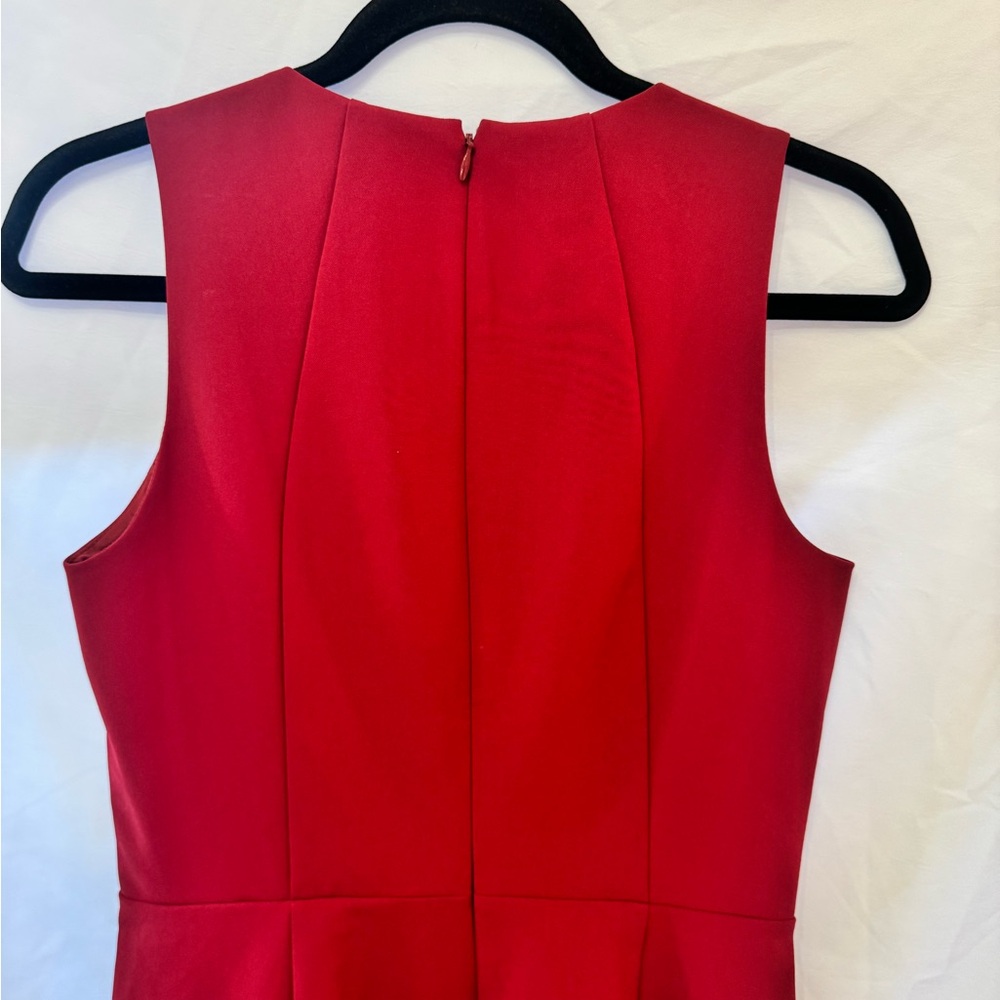 Madewell Sleeveless Burgundy Fit-and-Flare Midi Dress - Picture 3 of 7